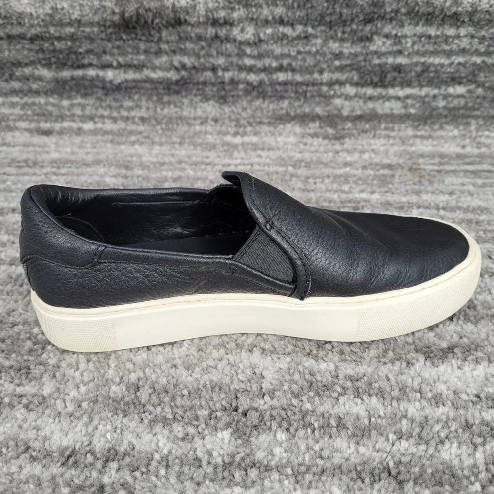 UGG‎ Jass Black Leather Slip On Platform Sneakers 1105712 Womens 7